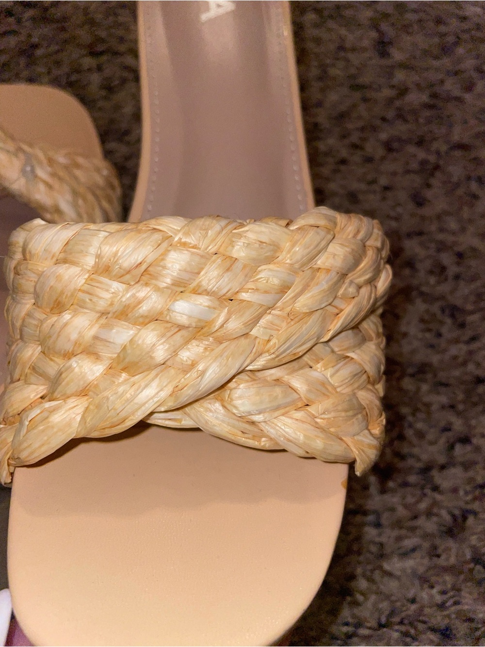 MIA Braided Slide Sandals in Natural Beige - Picture 4 of 5